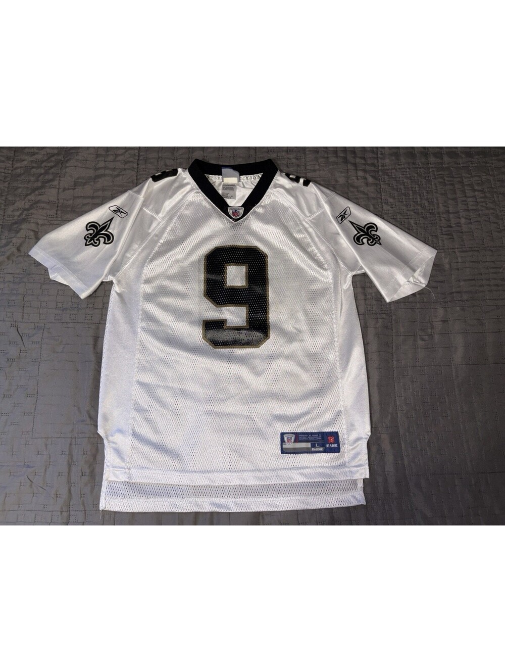 Reebok On Field Drew Brees New Orleans Saints Youth Large 14-16 NFL Team JERSEY